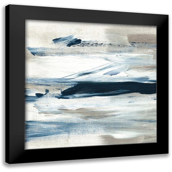 Jill, Susan 20x20 Black Modern Framed Museum Art Print Titled - Tumultuous Indigo III
