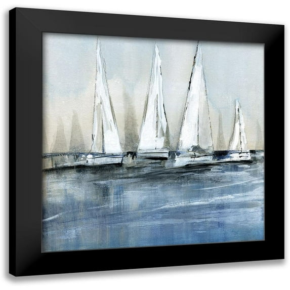 Jill, Susan 20x20 Black Modern Framed Museum Art Print Titled - Waiting for the Sun - Detail I