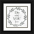 thumbnail image 1 of Jill, Susan 20x20 Black Ornate Wood Framed with Double Matting Museum Art Print Titled - Do What You Love, 1 of 4