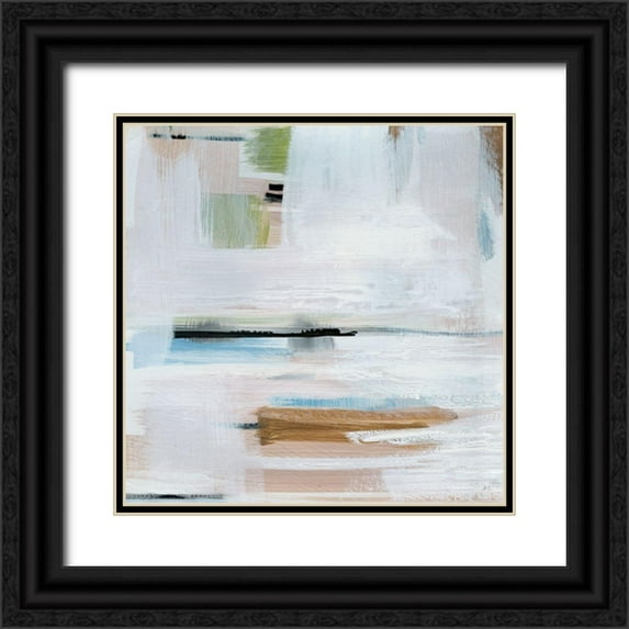 Jill, Susan 20x20 Black Ornate Wood Framed with Double Matting Museum Art Print Titled - Faraway Sunset II