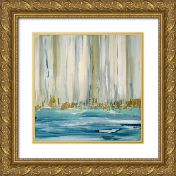 Jill, Susan 20x20 Gold Ornate Wood Framed with Double Matting Museum Art Print Titled - Mountain Water I