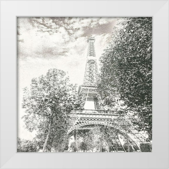 Jill, Susan 20x20 White Modern Wood Framed Museum Art Print Titled - Eiffel