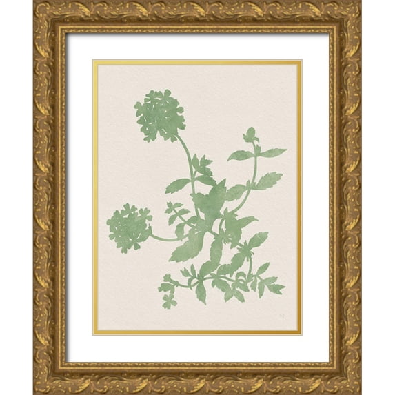 Jill, Susan 25x32 Gold Ornate Wood Framed with Double Matting Museum Art Print Titled - Vintage Garden II