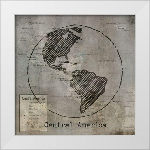 Jill, Susan 26x26 White Modern Wood Framed Museum Art Print Titled - Central America