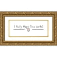 thumbnail image 1 of Jill, Susan 32x15 Gold Ornate Wood Framed with Double Matting Museum Art Print Titled - I Really Hope, 1 of 4