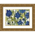 thumbnail image 1 of Jill, Susan 32x23 Gold Ornate Wood Framed with Double Matting Museum Art Print Titled - Picking Flowers, 1 of 4