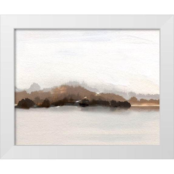 Jill, Susan 32x26 White Modern Wood Framed Museum Art Print Titled - Slauson Mountain at Dusk