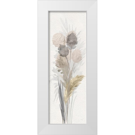Jill, Susan 7x14 White Modern Wood Framed Museum Art Print Titled - Cattail Road II