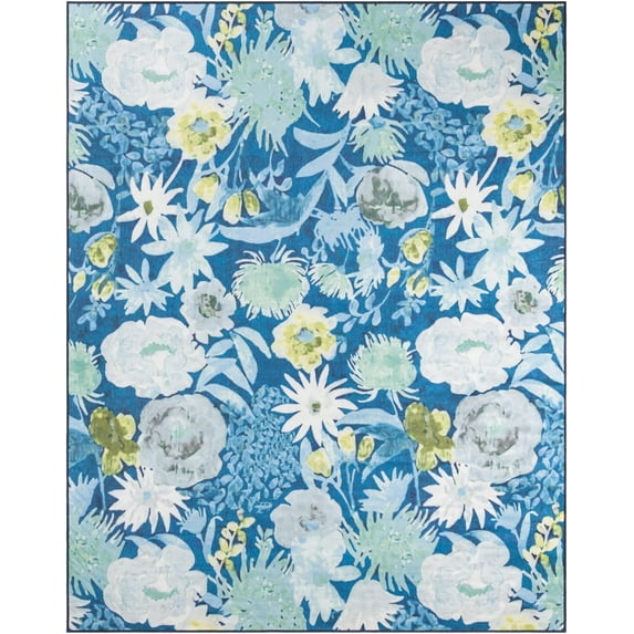 Jill Zarin Bahamas Caribbean Outdoor Washable Rug ,7' 10" x 10' 0",Navy Blue