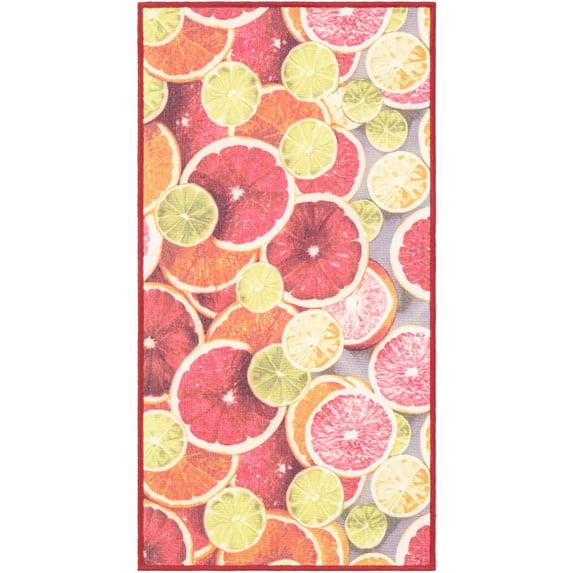 Jill Zarin Caribbean Outdoor Collection Area Rug - Antigua (2' x 3' 11" Runner Rust Red and Yellow/Brown)