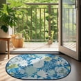 thumbnail image 1 of Jill Zarin Caribbean Outdoor Collection Area Rug - Bahamas (2' x 3' 1" Oval Navy Blue/Ivory), 1 of 11