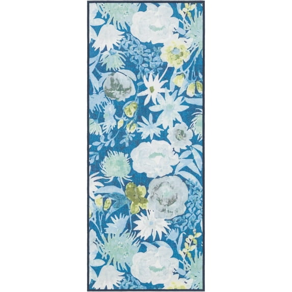Jill Zarin Caribbean Outdoor Collection Area Rug - Bahamas (2' x 5' 1" Runner Navy Blue/Ivory)