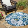 thumbnail image 1 of Jill Zarin Caribbean Outdoor Collection Area Rug - Bahamas (7' 10" Round Navy Blue/Ivory), 1 of 6