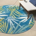 thumbnail image 1 of Jill Zarin Caribbean Outdoor Collection Area Rug - Grenada (3' 3" Round Blue/Yellow), 1 of 6
