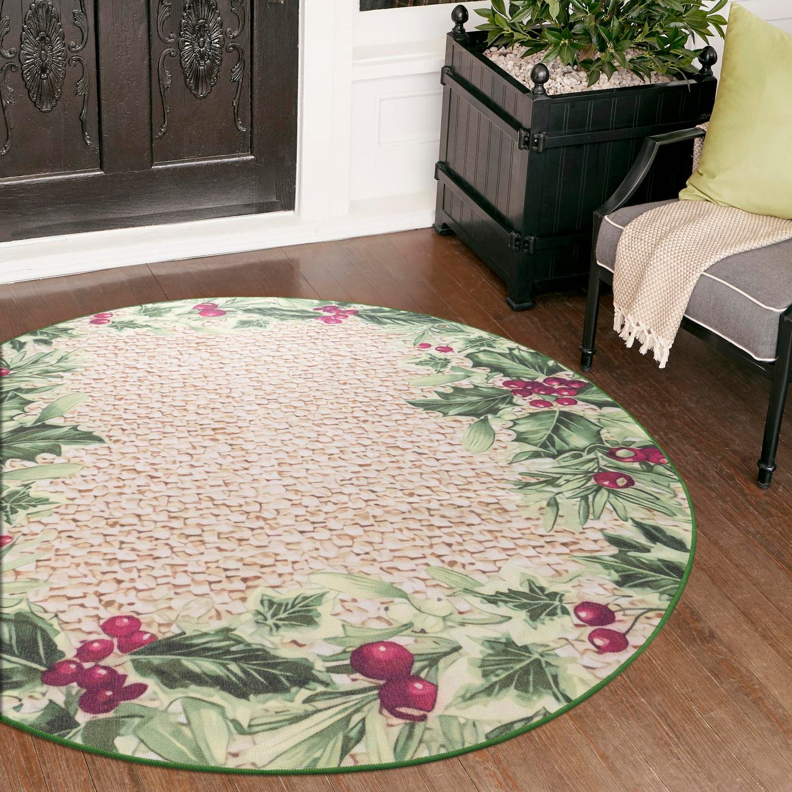 Jill Zarin Caribbean Outdoor Collection Area Rug - Jamaica (10' Round ...