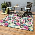 thumbnail image 1 of Jill Zarin Caribbean Outdoor Collection Area Rug - Saint Lucia (10' Square Multi/Black), 1 of 5