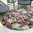 thumbnail image 1 of Jill Zarin Caribbean Outdoor Collection Area Rug - Saint Lucia (3' 3" Round Multi/Black), 1 of 5