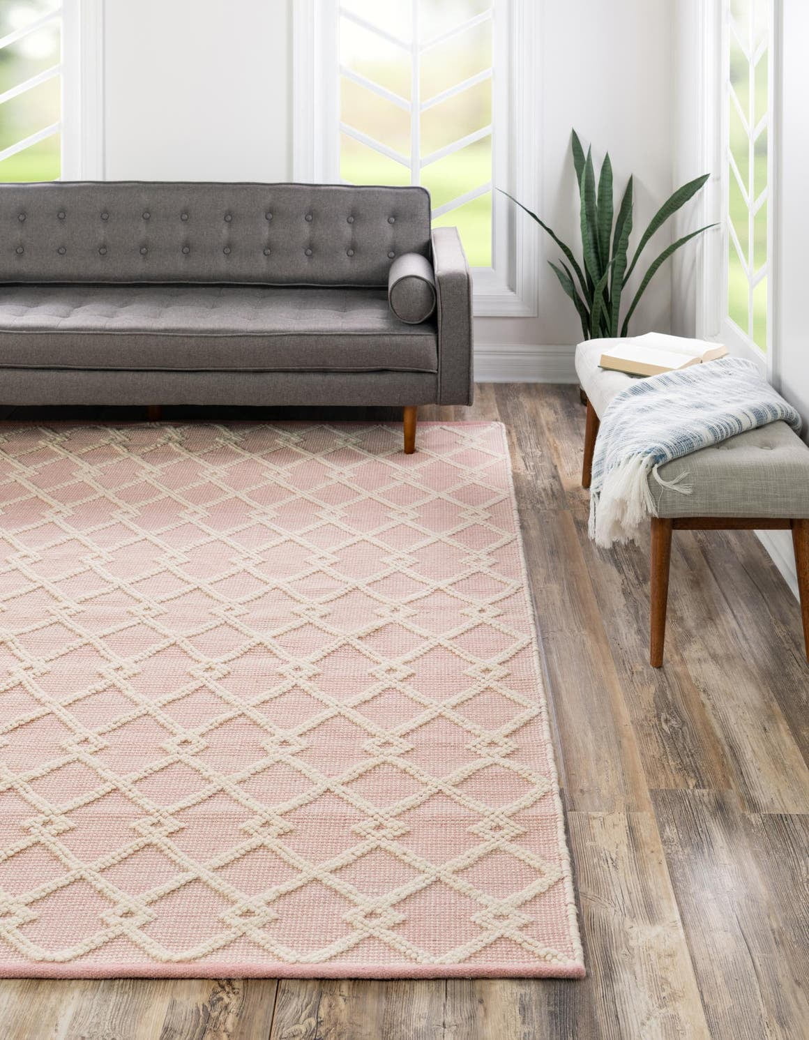 Dorset English Rose 10' Square Hand-Knotted Wool-Cotton Rug