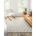 thumbnail image 1 of Jill Zarin Dorset English Manor Rug Gray Manor/Ivory 4' 1" x 6' 1" Rectangle Hand Made Geometric Modern Flatweave Perfect For Living Room Bed Room Dining Room Office, 1 of 6