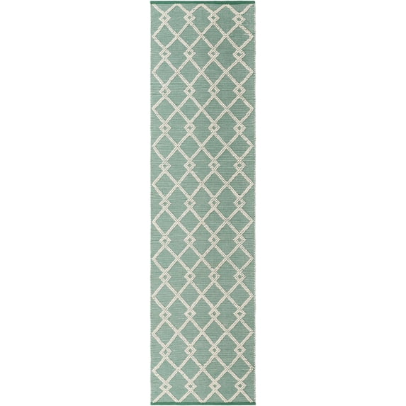 Jill Zarin Dorset Collection Area Rug - Dorset (2' 7" x 10' Runner Mint Green/Ivory)