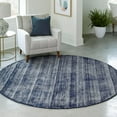 thumbnail image 1 of Jill Zarin English Manor Collection Area Rug - Farmhouse (10' Round Blueberry/Ivory), 1 of 6