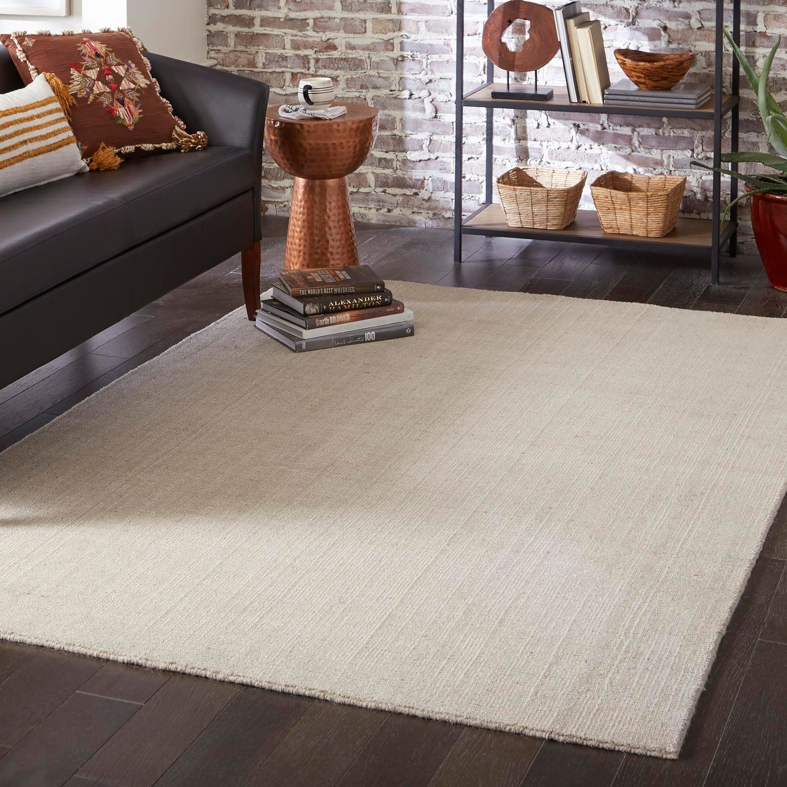 Vanilla Bean Hand-Knotted Wool Rectangular Rug