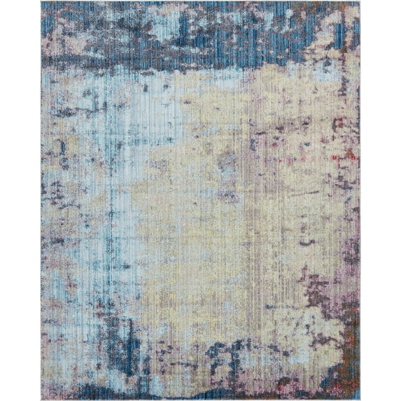 Jill Zarin Jill Zarin’s Downtown Rectangular Abstract Modern Area Rugs, Blue