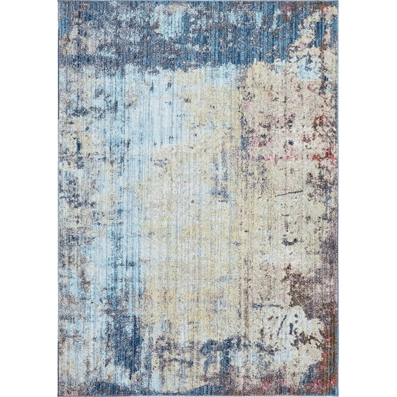 Jill Zarin Jill Zarin’s Downtown Rectangular Abstract Modern Area Rugs, Blue