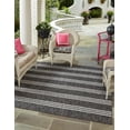 thumbnail image 1 of Jill Zarin Outdoor Collection Area Rug - Anguilla (10' 8" Square Charcoal/Ivory), 1 of 8