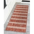 thumbnail image 1 of Jill Zarin Outdoor Collection Area Rug - Anguilla (2' x 6' 1" Runner Rust Red/Ivory), 1 of 8