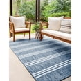thumbnail image 1 of Jill Zarin Outdoor Collection Area Rug - Anguilla (6' 1" x 9' Rectangle Blue/Ivory), 1 of 8