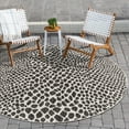 thumbnail image 1 of Jill Zarin Outdoor Collection Area Rug - Cape Town (10' 8" Round Black/Ivory), 1 of 7