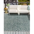 thumbnail image 1 of Jill Zarin Outdoor Collection Area Rug - Cape Town (10' 8" Square Teal/Ivory), 1 of 8