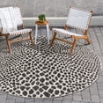 thumbnail image 1 of Jill Zarin Outdoor Collection Area Rug - Cape Town (13' 1" Round Black/Ivory), 1 of 7