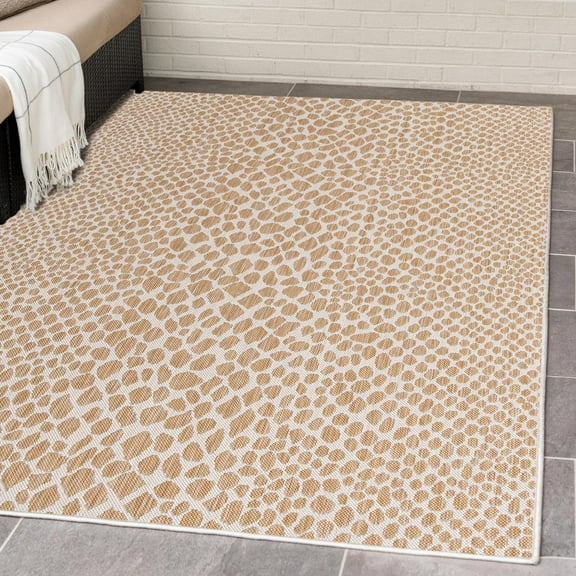 Jill Zarin Outdoor Collection Area Rug - Cape Town (2' x 3' 1" Rectangle Dark Beige/Ivory)