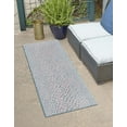 thumbnail image 1 of Jill Zarin Outdoor Collection Area Rug - Cape Town (2' x 6' 1" Runner Pink and Aqua/Light Blue), 1 of 11