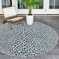 thumbnail image 1 of Jill Zarin Outdoor Collection Area Rug - Cape Town (3' 1" Round Blue/Olive), 1 of 8