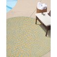 thumbnail image 1 of Jill Zarin Outdoor Collection Area Rug - Cape Town (6' 7" Round Yellow and Aqua/Light Blue), 1 of 11