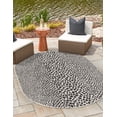 thumbnail image 1 of Jill Zarin Outdoor Collection Area Rug - Cape Town (7' 10" x 10' Oval Black/Ivory), 1 of 7