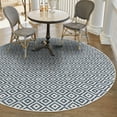 thumbnail image 1 of Jill Zarin Outdoor Collection Area Rug - Costa Rica (10' 8" Round Blue/Ivory), 1 of 5