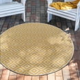 thumbnail image 1 of Jill Zarin Outdoor Collection Area Rug - Costa Rica (4' 1" Round Yellow Ivory/Ivory), 1 of 3