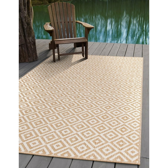 Jill Zarin Outdoor Collection Area Rug - Costa Rica (4' 1" x 6' 1" Rectangle Beige/Cream)