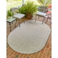 thumbnail image 1 of Jill Zarin Outdoor Collection Area Rug - Costa Rica (5' 3" x 8' Oval Light Gray/Ivory), 1 of 8