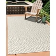 thumbnail image 1 of Jill Zarin Outdoor Collection Area Rug - Costa Rica (6' 1" x 9' Rectangle Light Gray/Ivory), 1 of 9