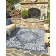 thumbnail image 1 of Jill Zarin Outdoor Collection Area Rug - Dubai (10' 8" Square Blue/Ivory), 1 of 8