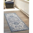 thumbnail image 1 of Jill Zarin Outdoor Collection Area Rug - Dubai (2' x 8' Runner Blue/Ivory), 1 of 9