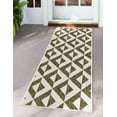 thumbnail image 1 of Jill Zarin Outdoor Collection Area Rug - Napa (2' x 6' 1" Runner Green/Ivory), 1 of 4