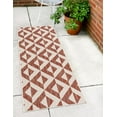 thumbnail image 1 of Jill Zarin Outdoor Collection Area Rug - Napa (2' x 8' Runner Rust Red/Ivory), 1 of 9