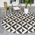 thumbnail image 1 of Jill Zarin Outdoor Collection Area Rug - Napa (5' 3" Round Charcoal Gray/Ivory), 1 of 7