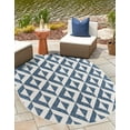 thumbnail image 1 of Jill Zarin Outdoor Collection Area Rug - Napa (5' 3" x 8' Oval Blue/Ivory), 1 of 7